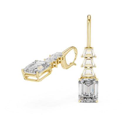 Emerald Drop Lab Grown Diamond Earrings