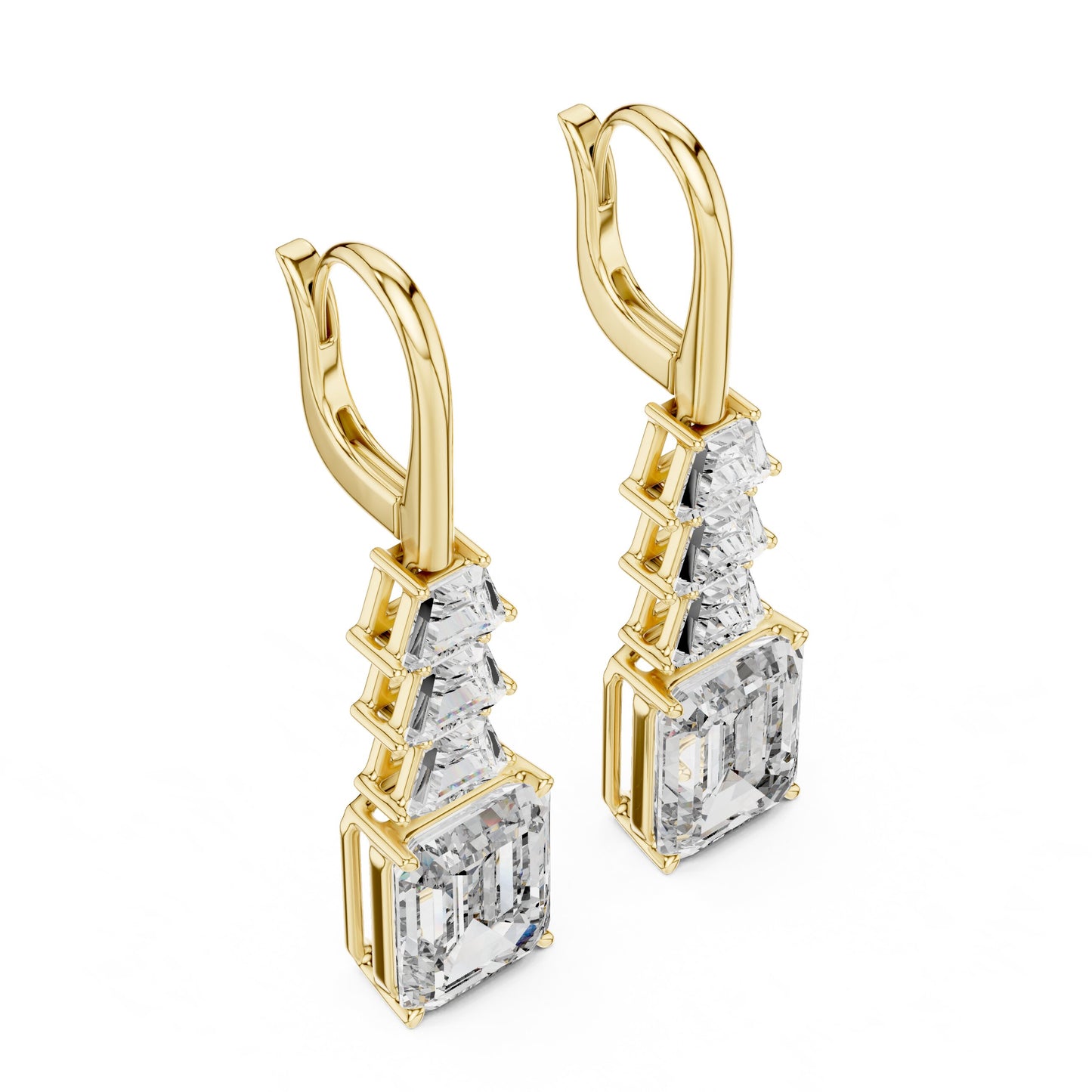 Emerald Drop Lab Grown Diamond Earrings