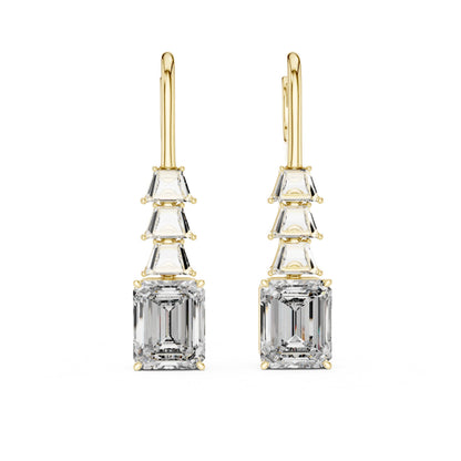 Emerald Drop Lab Grown Diamond Earrings