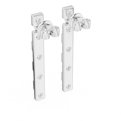 Round Dangle Lab Grown Diamond Earrings
