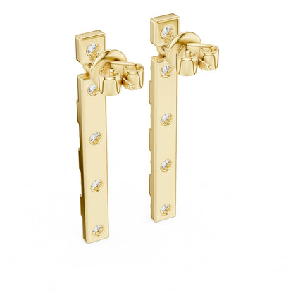 Round Dangle Lab Grown Diamond Earrings