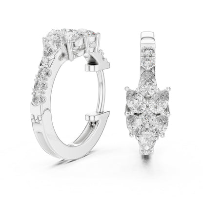 Round Huggie Lab Grown Diamond Earrings