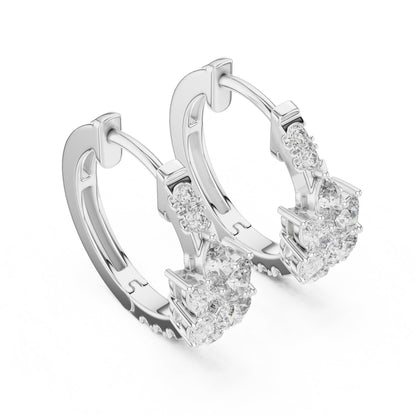 Round Huggie Lab Grown Diamond Earrings