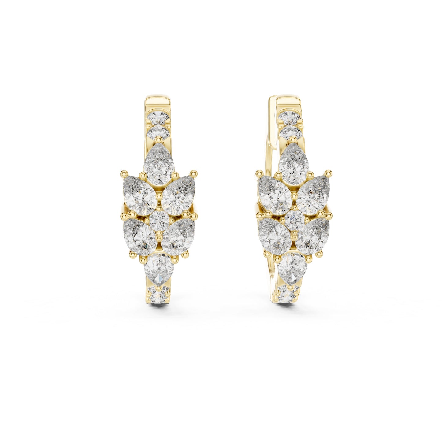 Round Huggie Lab Grown Diamond Earrings