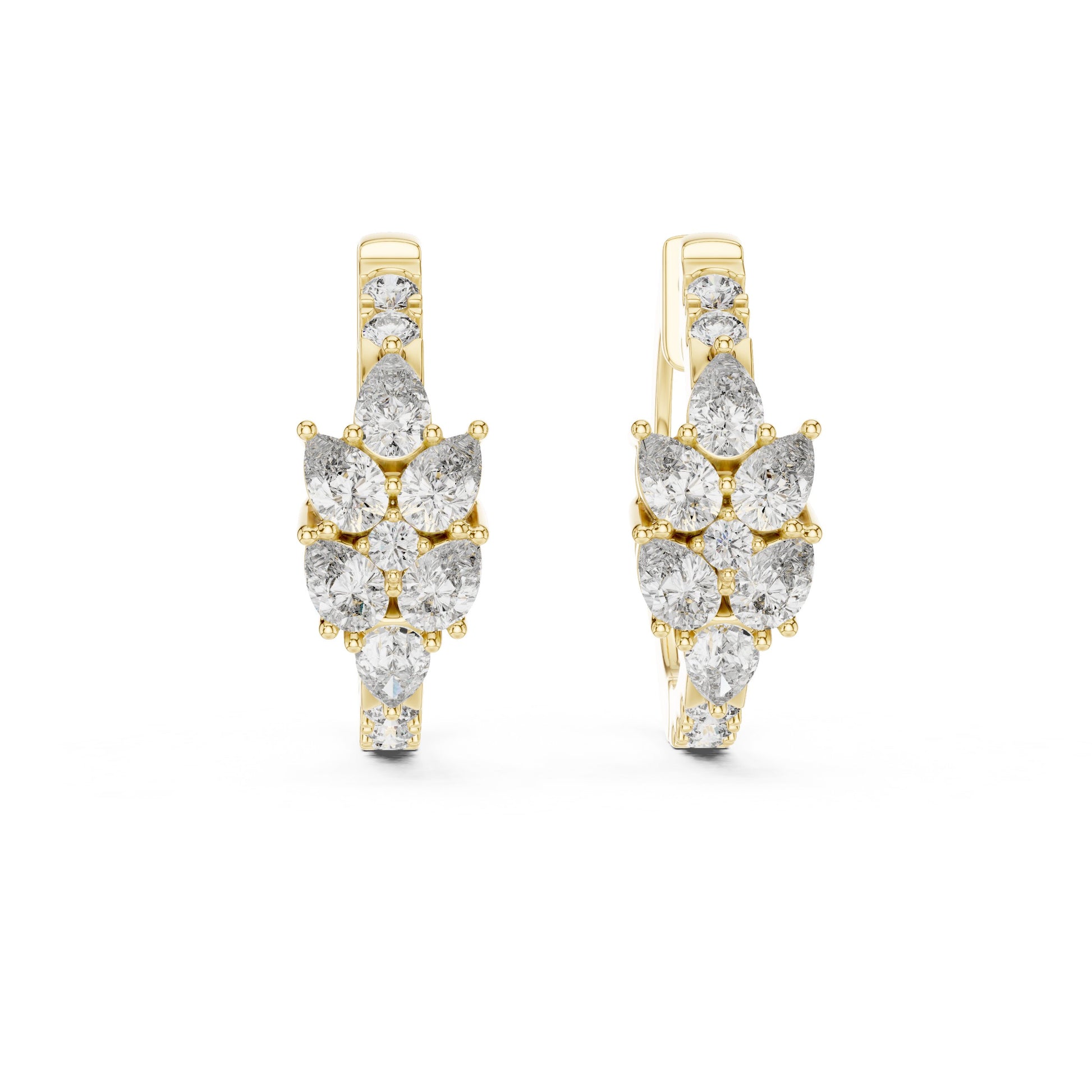 Round Huggie Lab Grown Diamond Earrings