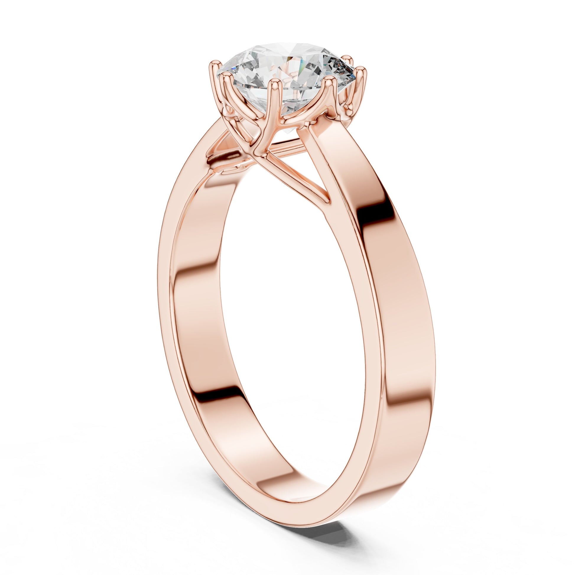Round Solitaire Lab Grown Diamond Ring