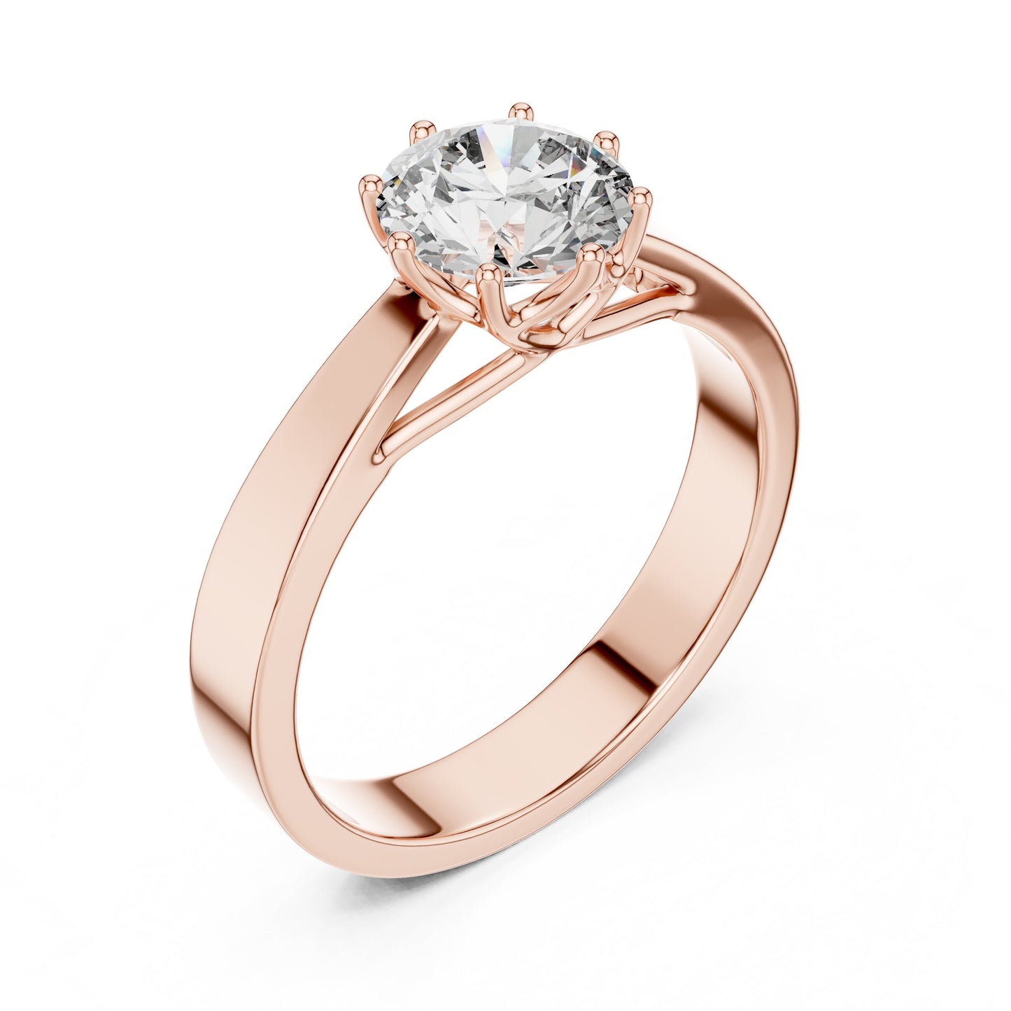 Round Solitaire Lab Grown Diamond Ring