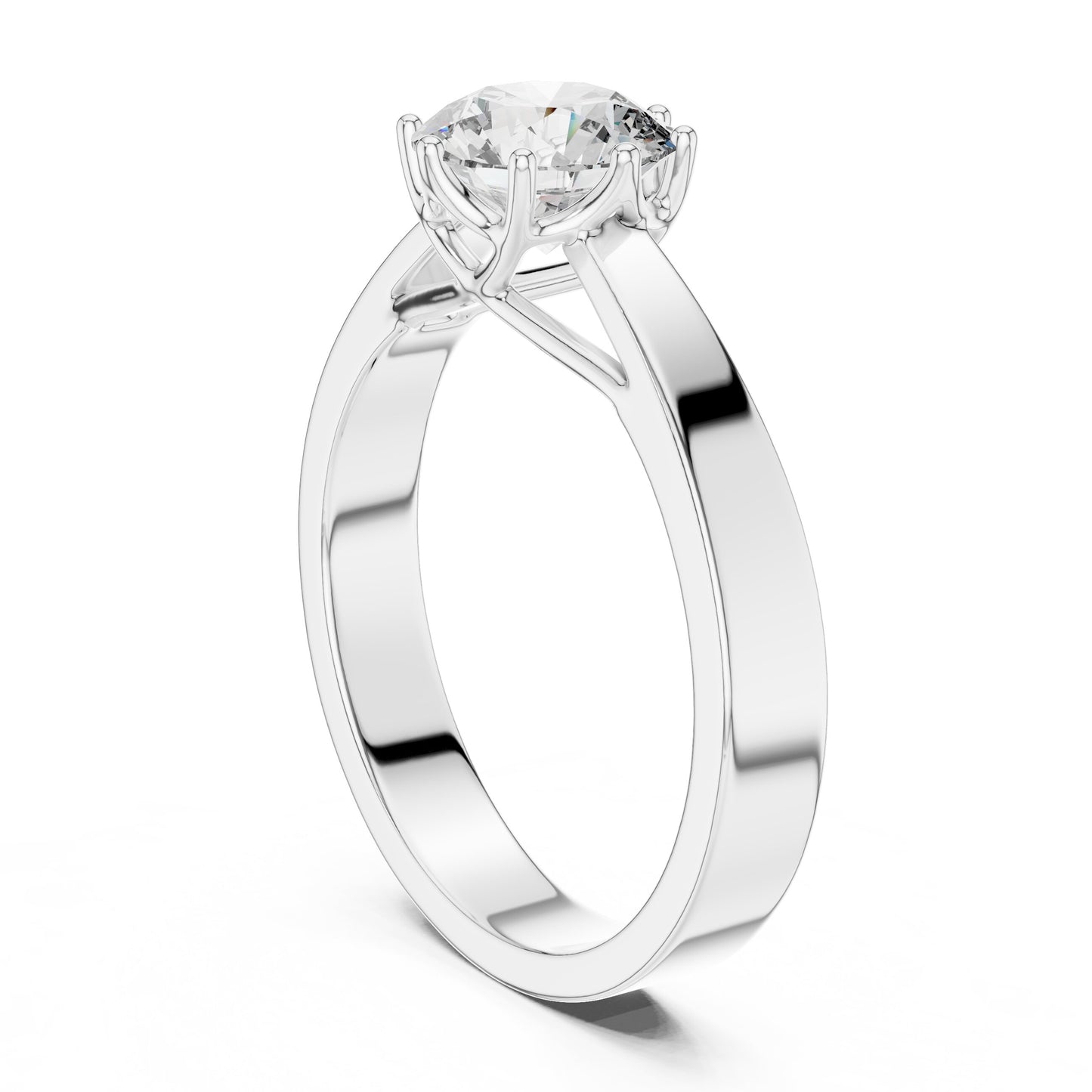 Round Solitaire Lab Grown Diamond Ring