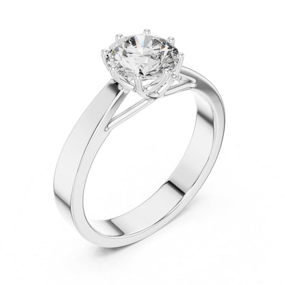 Round Solitaire Lab Grown Diamond Ring