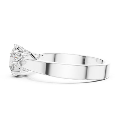 Round Solitaire Lab Grown Diamond Ring