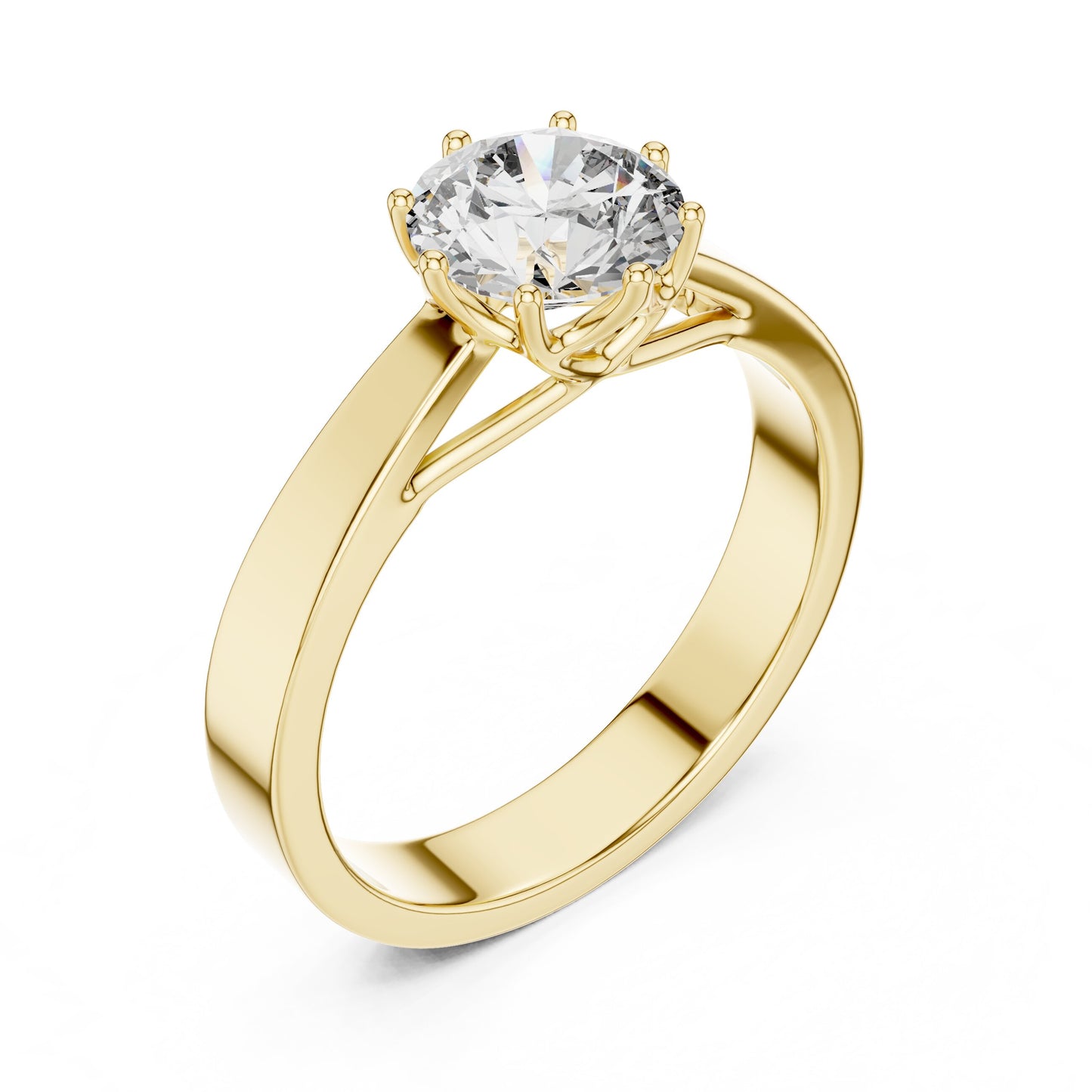 Round Solitaire Lab Grown Diamond Ring