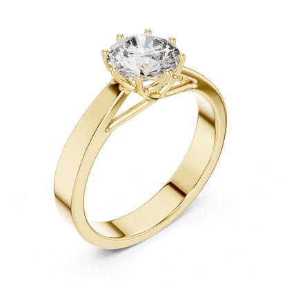 Round Solitaire Lab Grown Diamond Ring