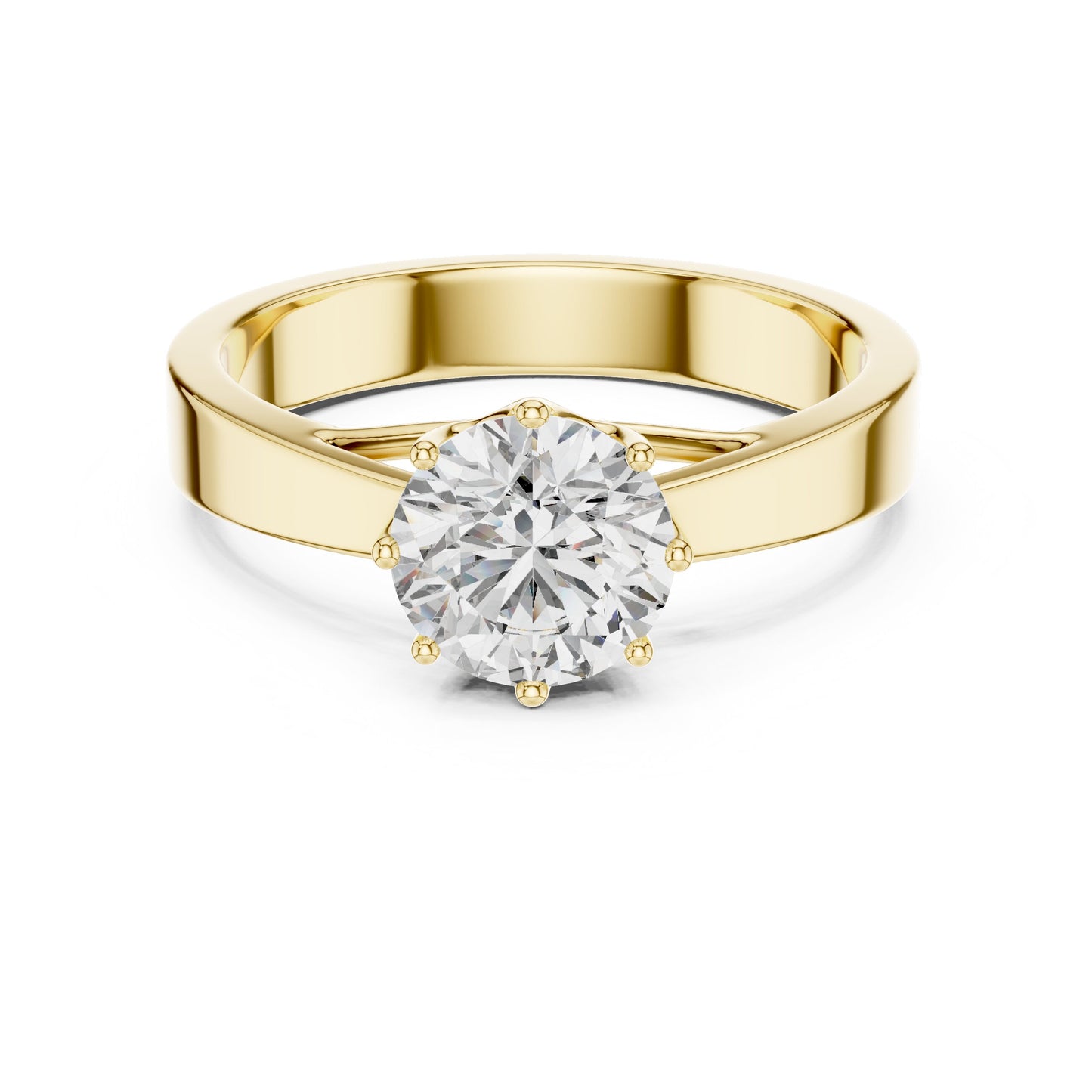 Round Solitaire Lab Grown Diamond Ring