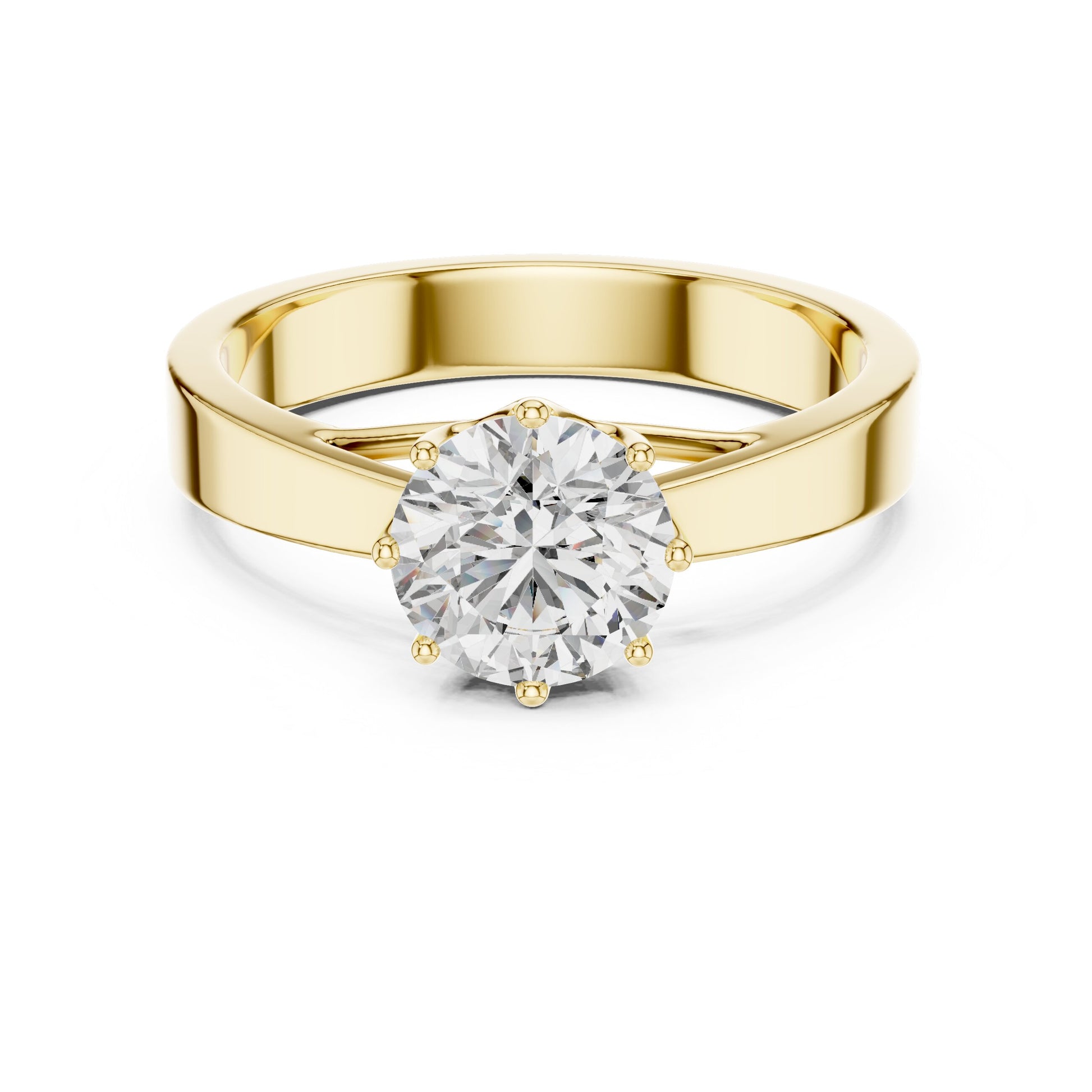Round Solitaire Lab Grown Diamond Ring