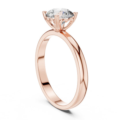 Round Solitaire Lab Grown Diamond Ring
