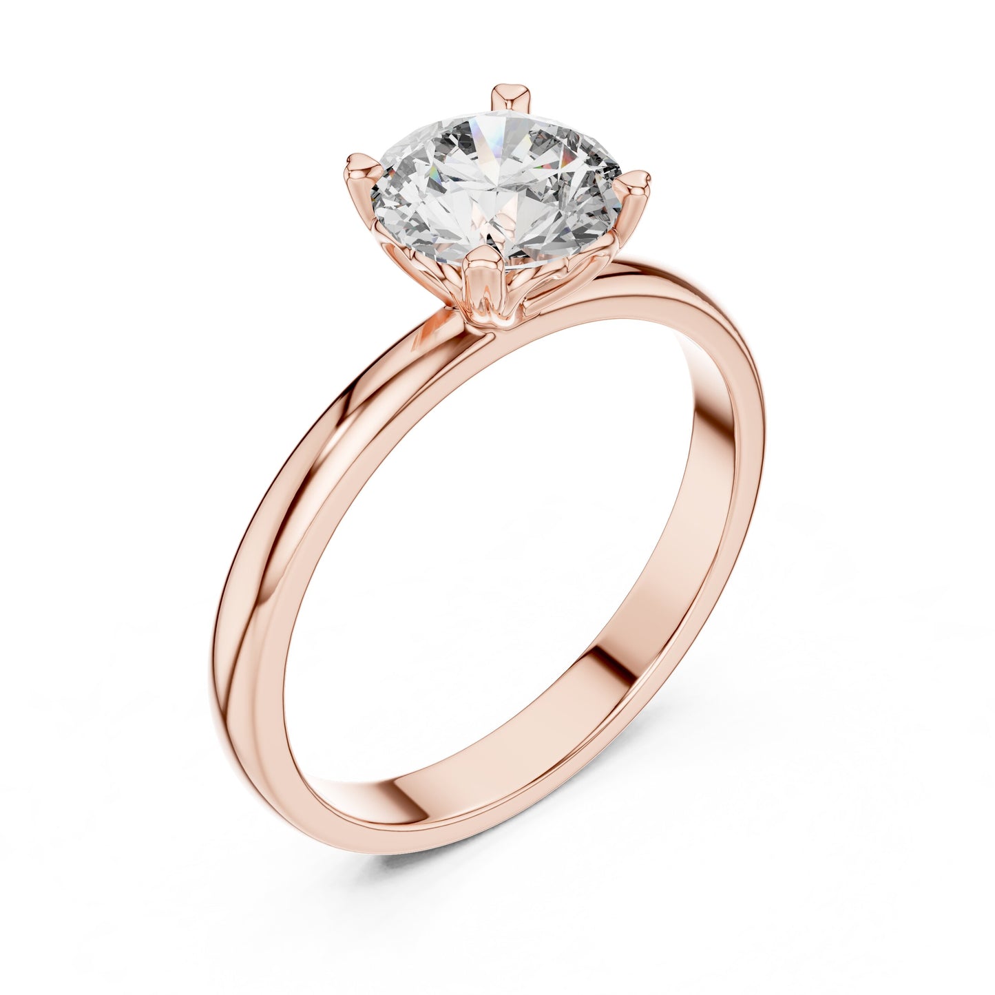 Round Solitaire Lab Grown Diamond Ring