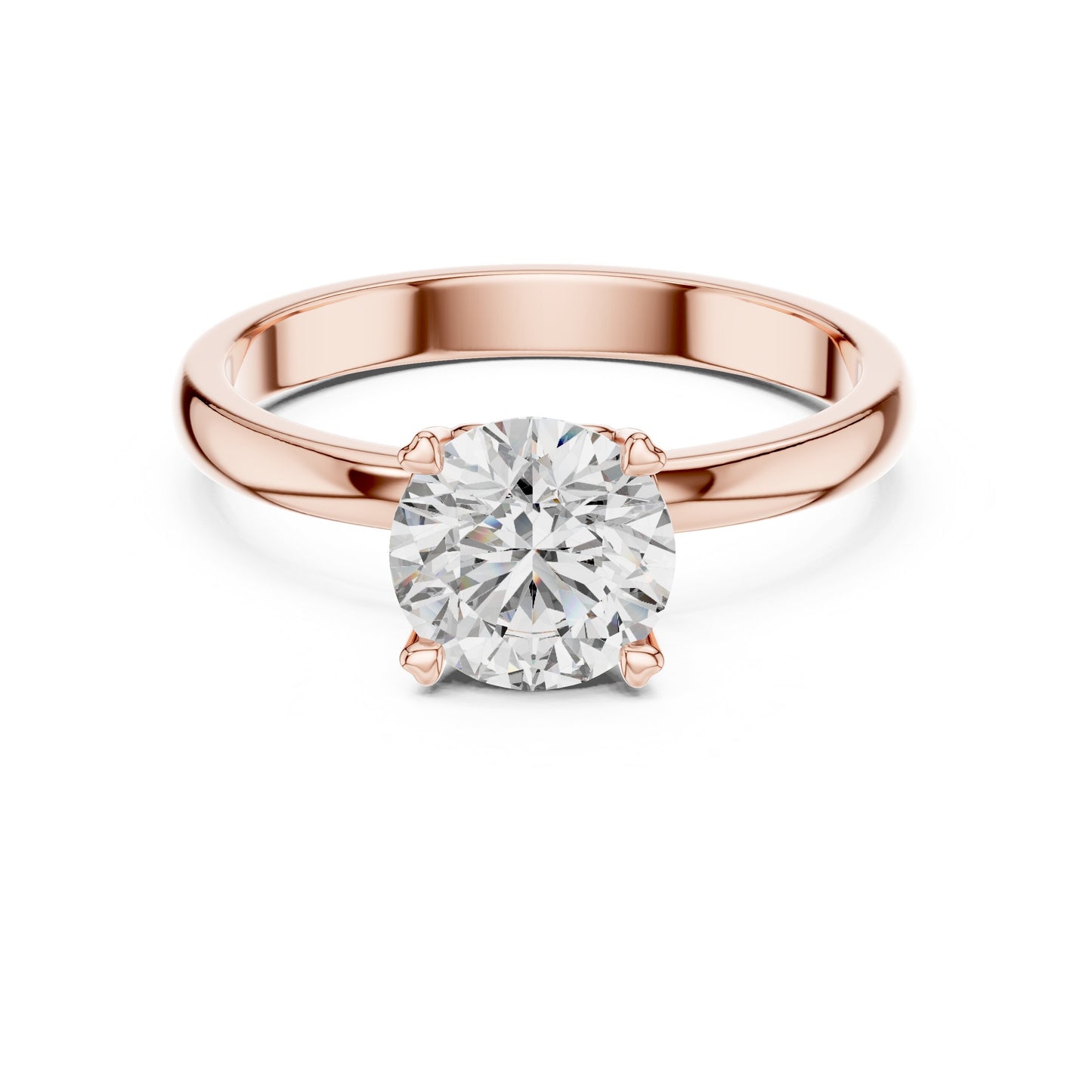 Round Solitaire Lab Grown Diamond Ring