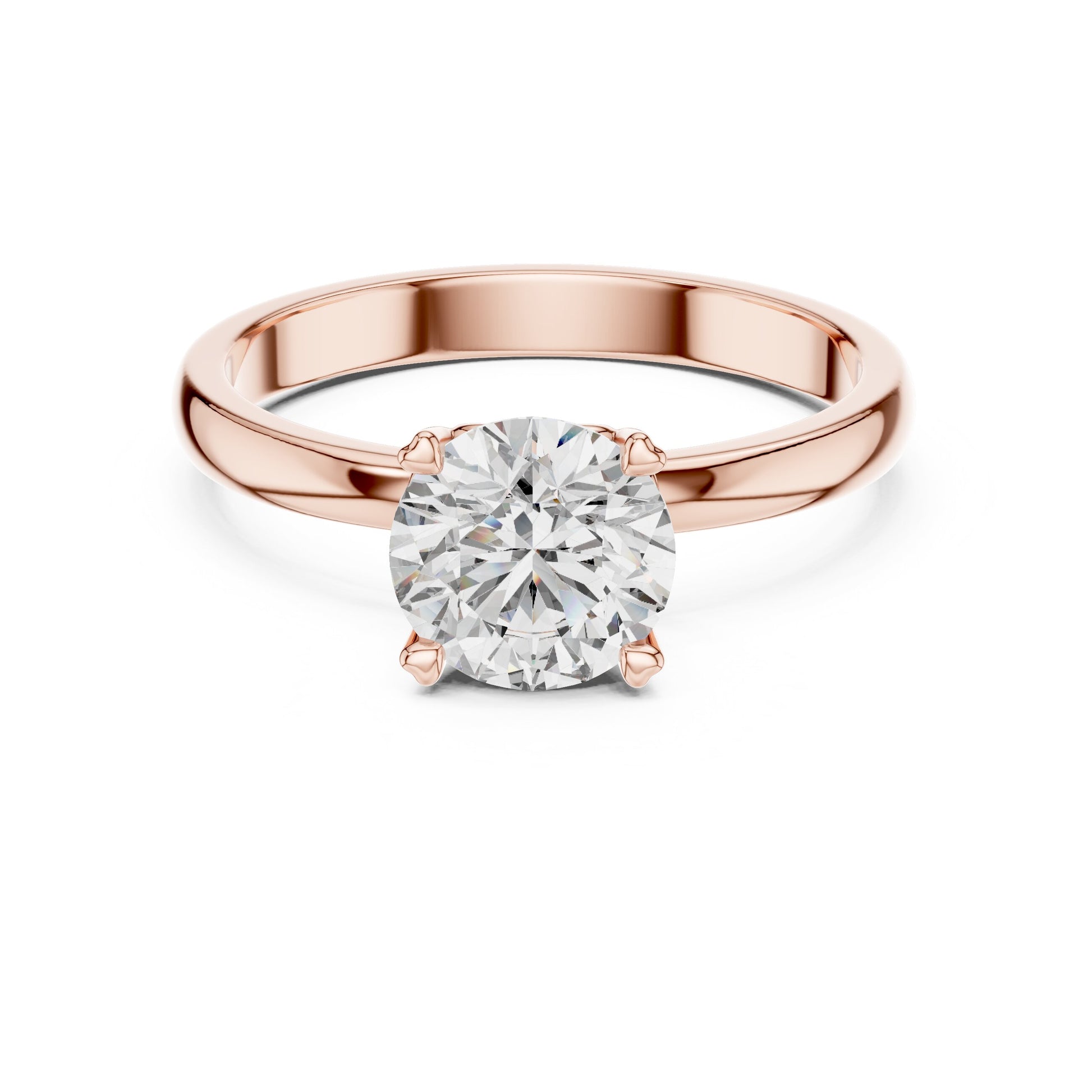 Round Solitaire Lab Grown Diamond Ring