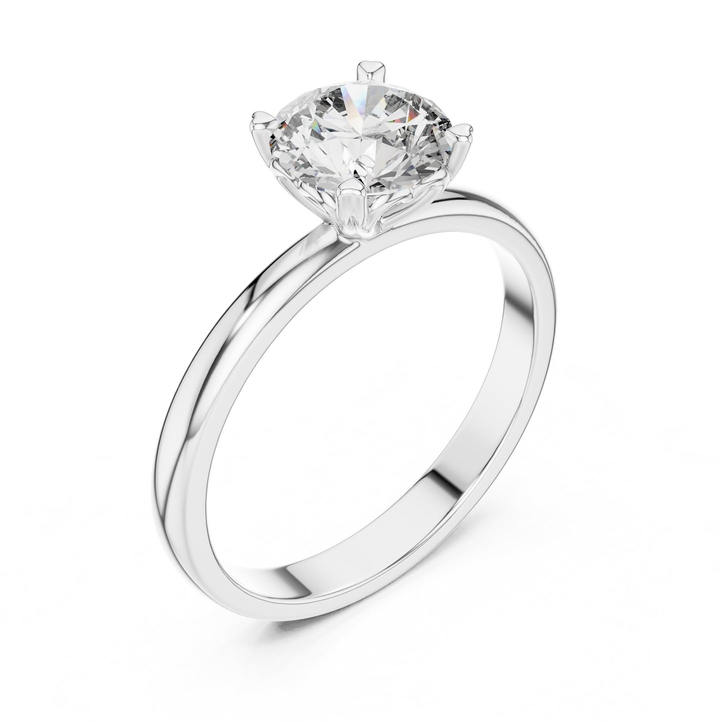 Round Solitaire Lab Grown Diamond Ring