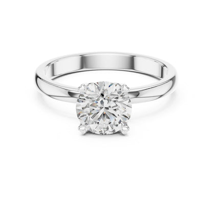 Round Solitaire Lab Grown Diamond Ring