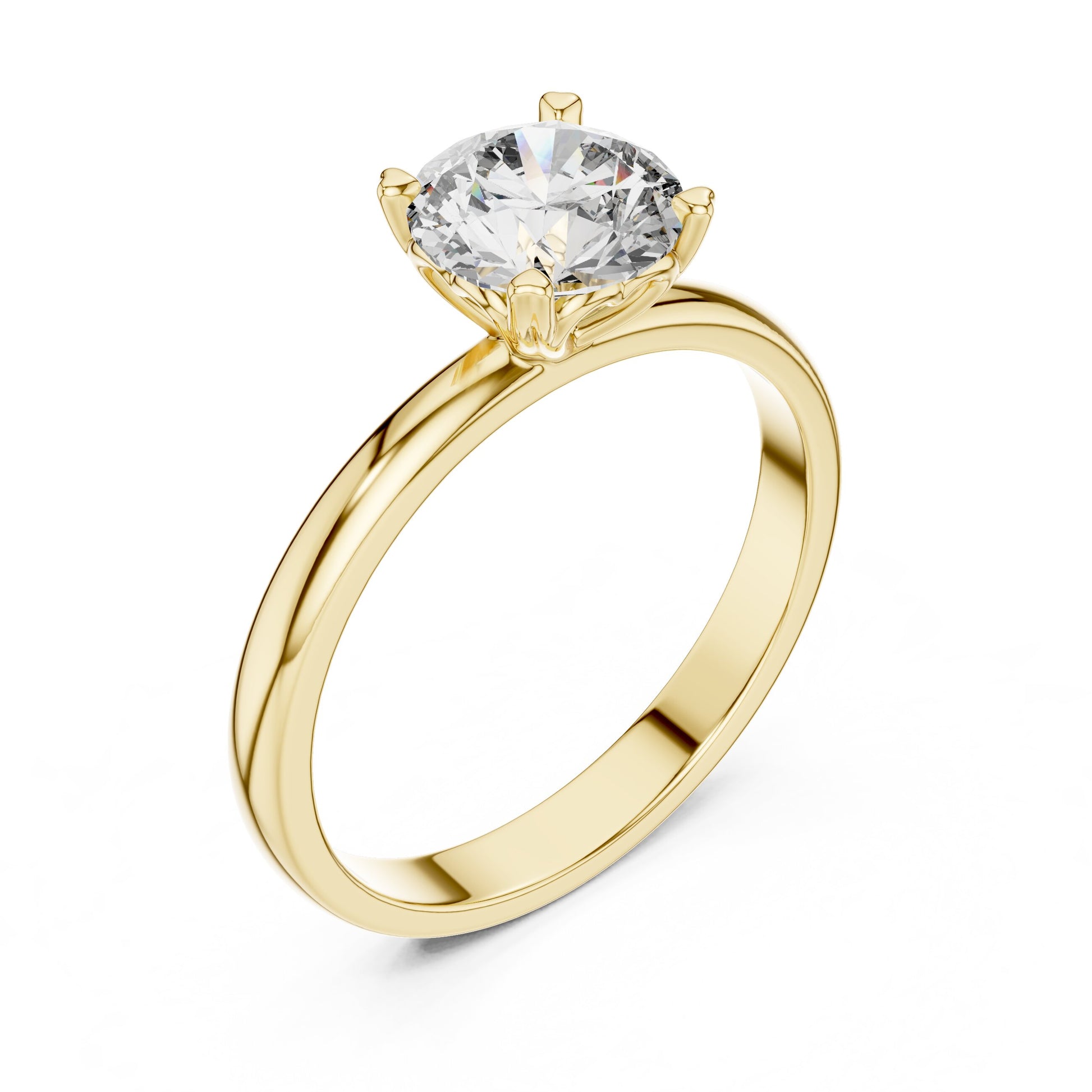 Round Solitaire Lab Grown Diamond Ring