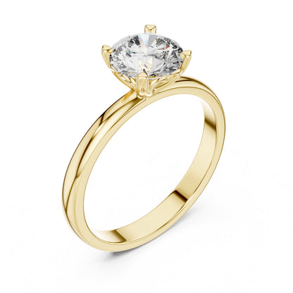 Round Solitaire Lab Grown Diamond Ring