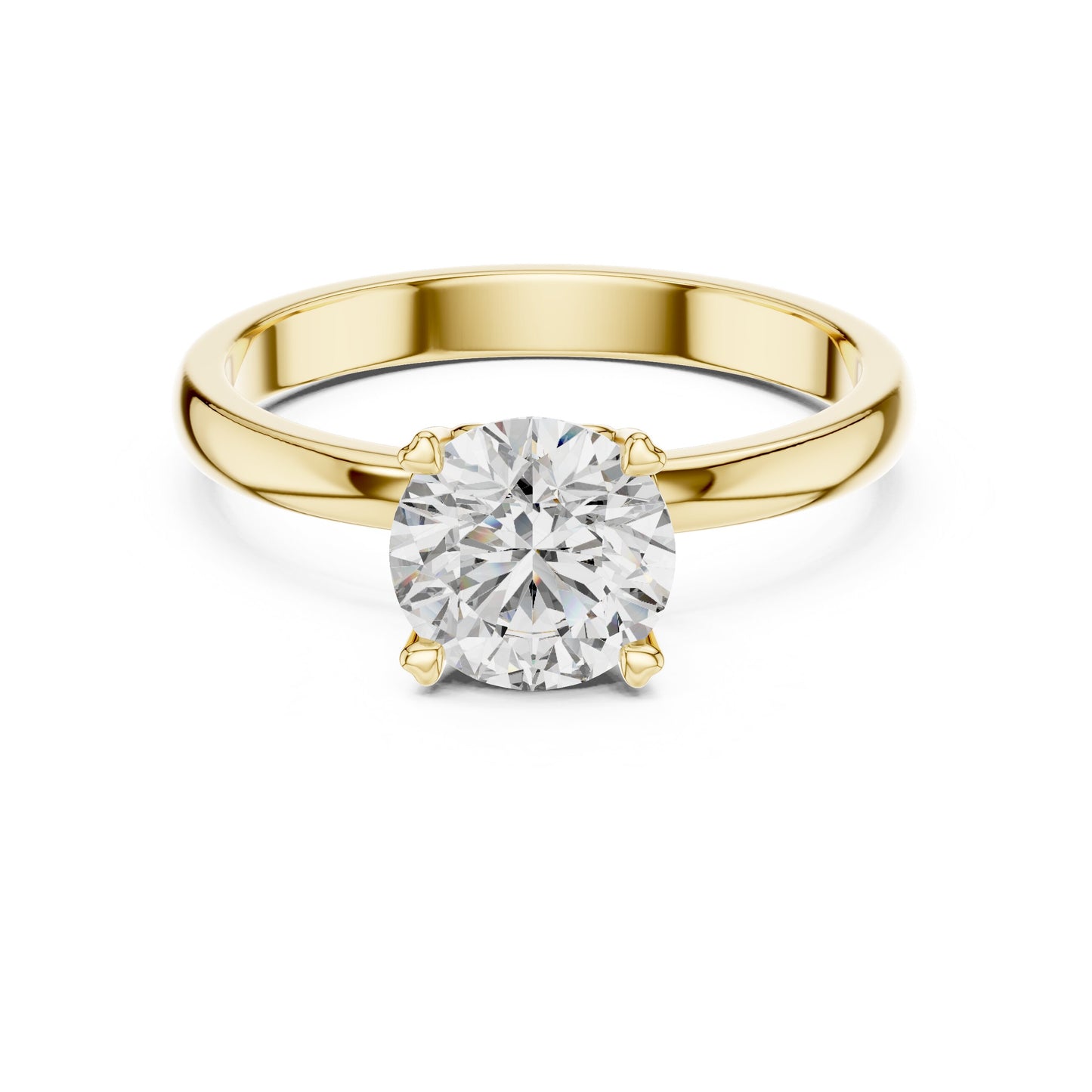 Round Solitaire Lab Grown Diamond Ring