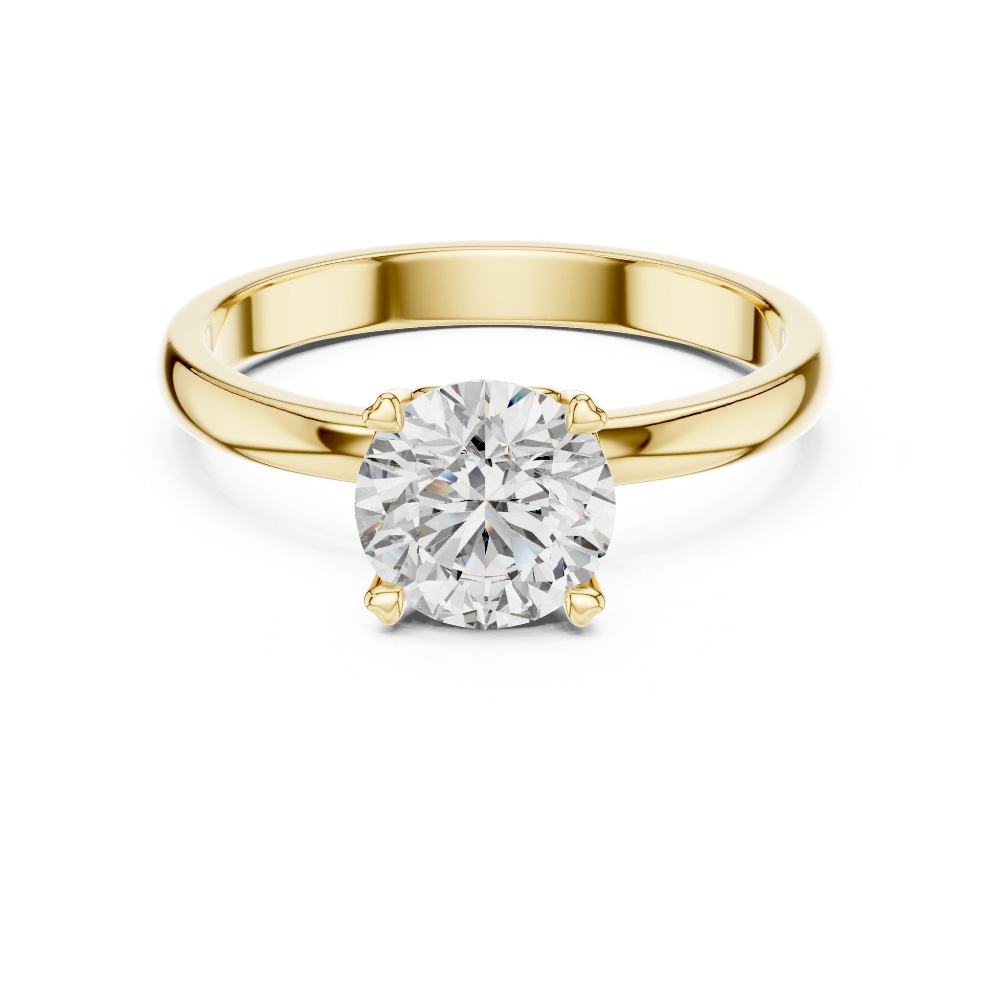Round Solitaire Lab Grown Diamond Ring