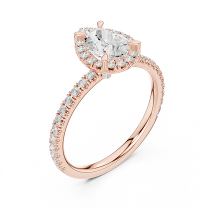 Round Halo Lab Grown Diamond Ring