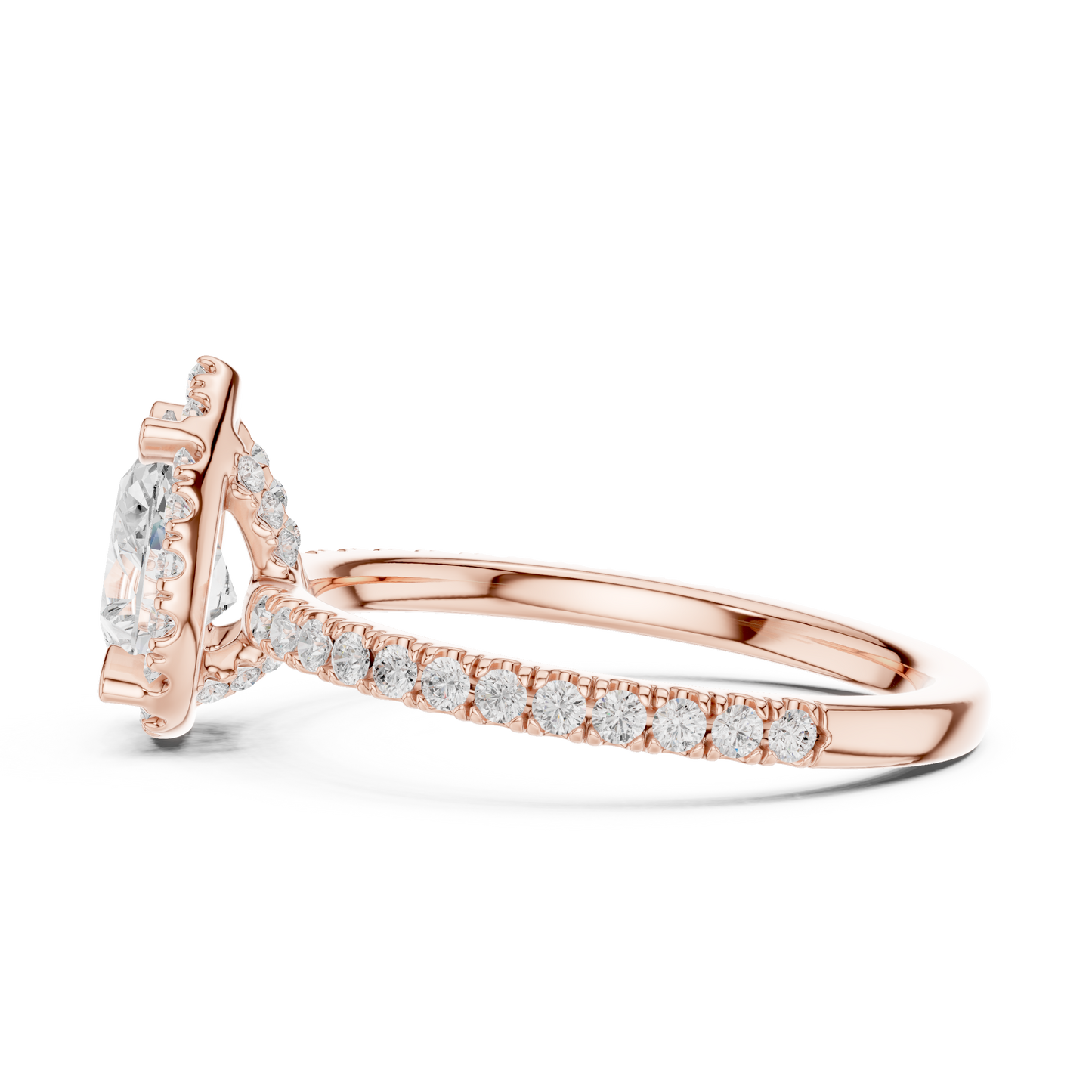 Round Halo Lab Grown Diamond Ring