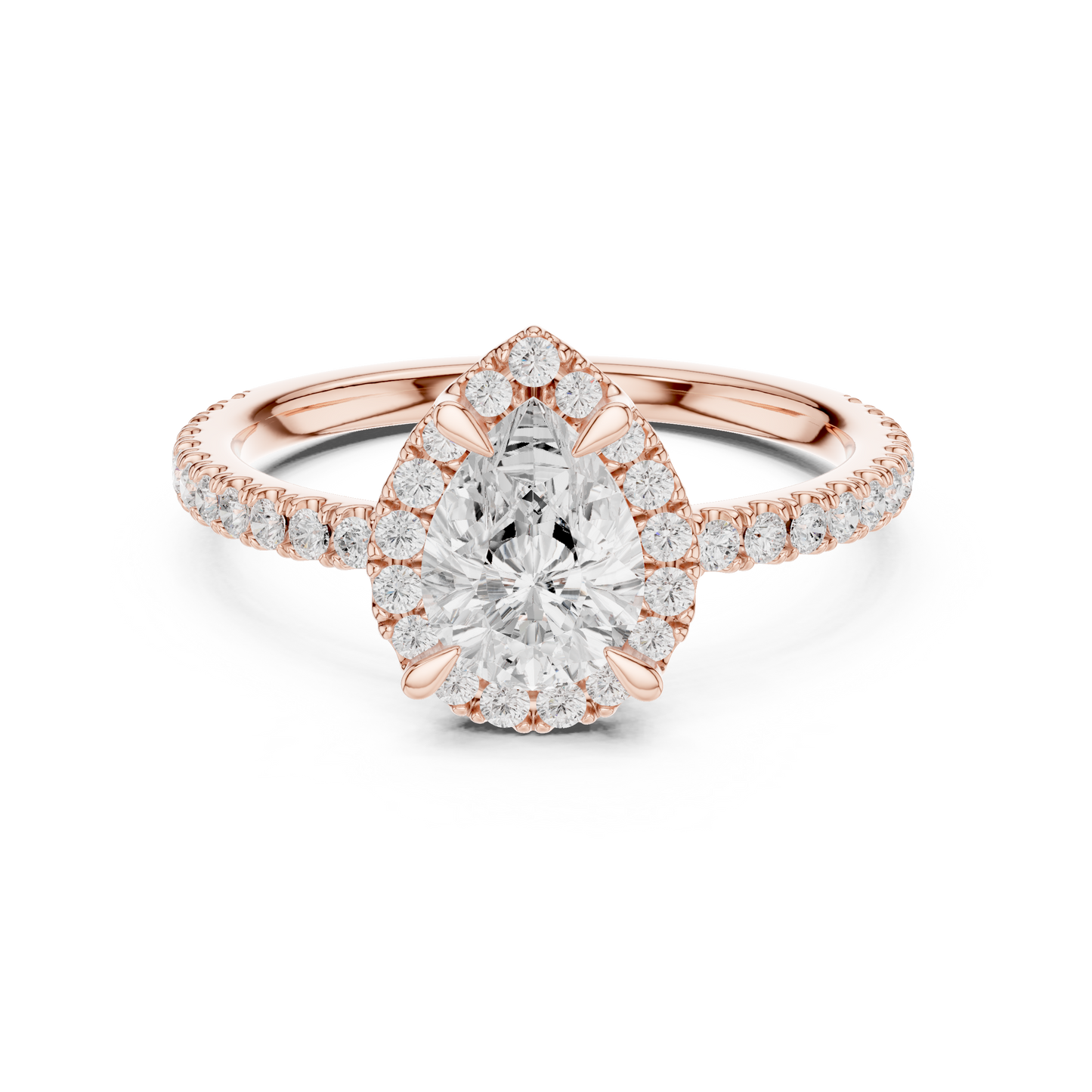 Round Halo Lab Grown Diamond Ring