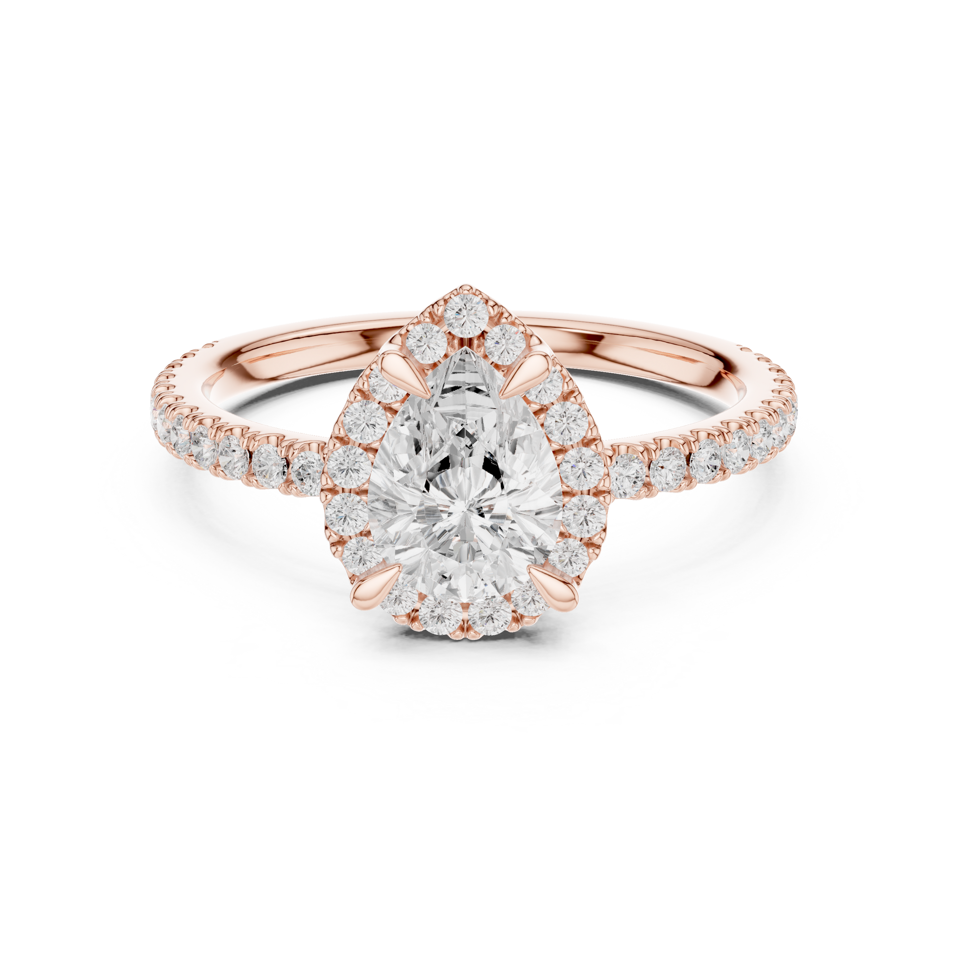 Round Halo Lab Grown Diamond Ring