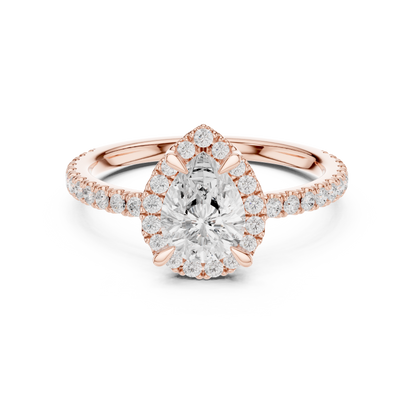 Round Halo Lab Grown Diamond Ring