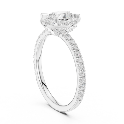 Round Halo Lab Grown Diamond Ring