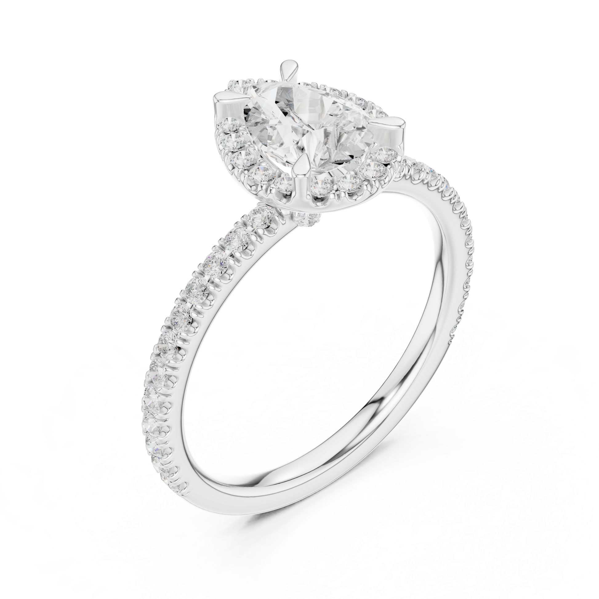 Round Halo Lab Grown Diamond Ring