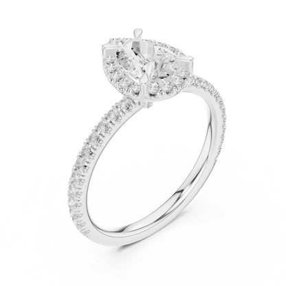 Round Halo Lab Grown Diamond Ring