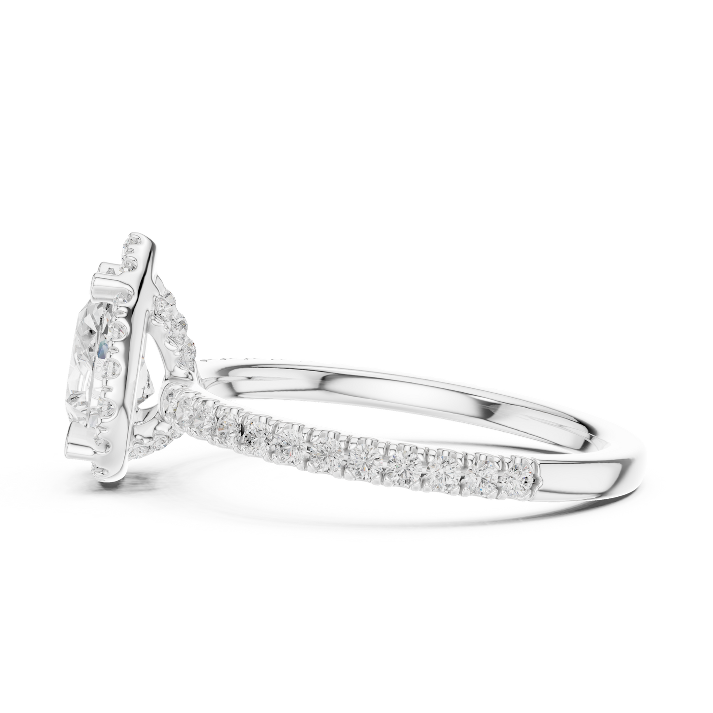 Round Halo Lab Grown Diamond Ring
