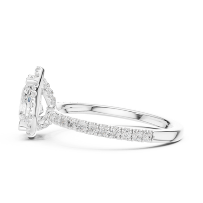 Round Halo Lab Grown Diamond Ring