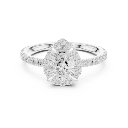 Round Halo Lab Grown Diamond Ring