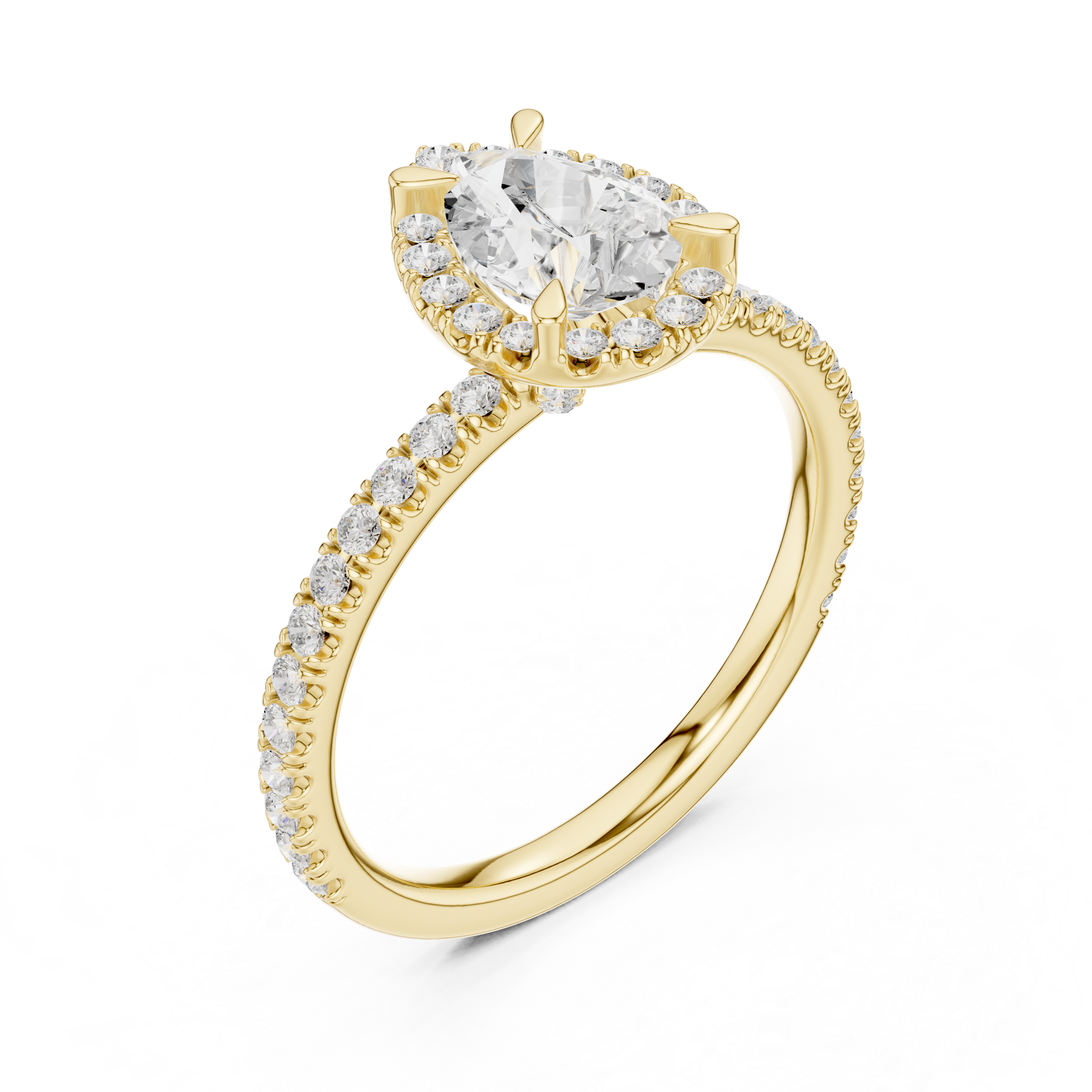 Round Halo Lab Grown Diamond Ring