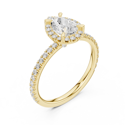 Round Halo Lab Grown Diamond Ring