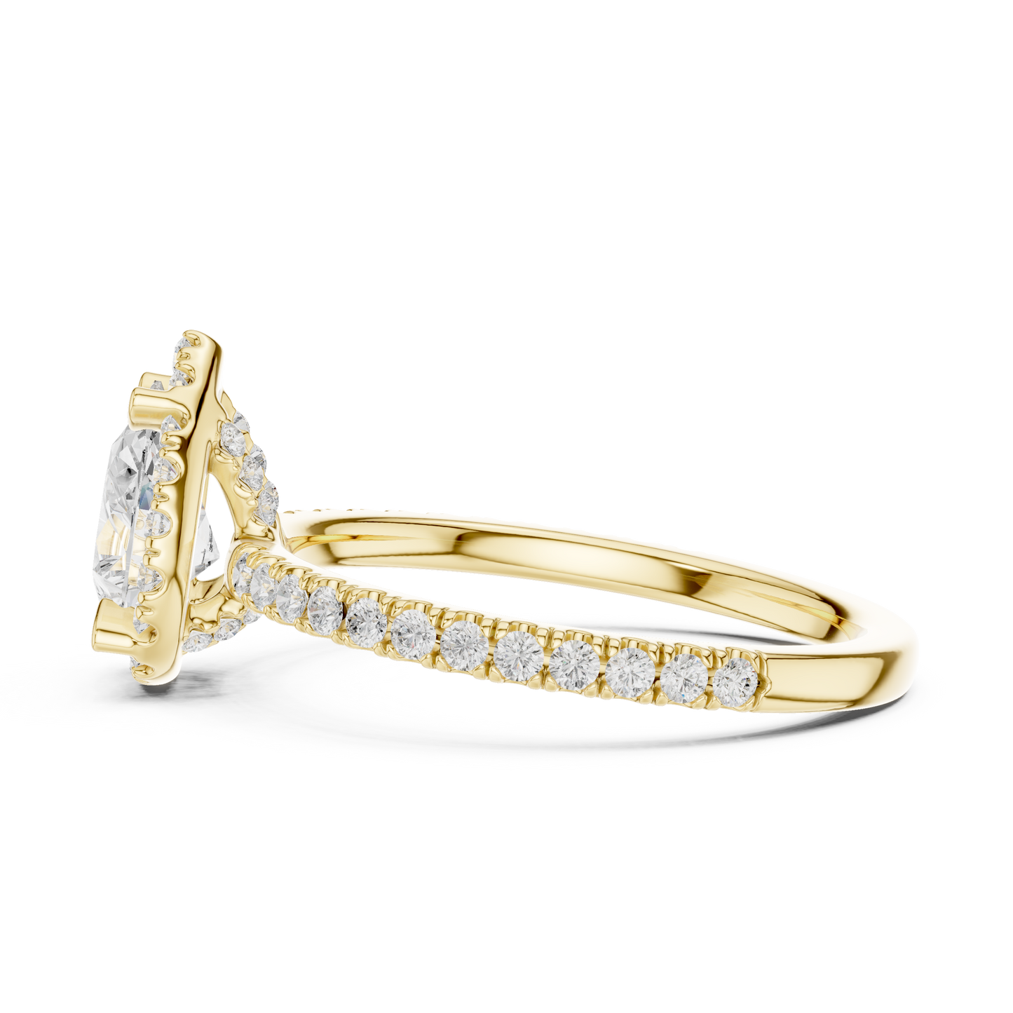 Round Halo Lab Grown Diamond Ring