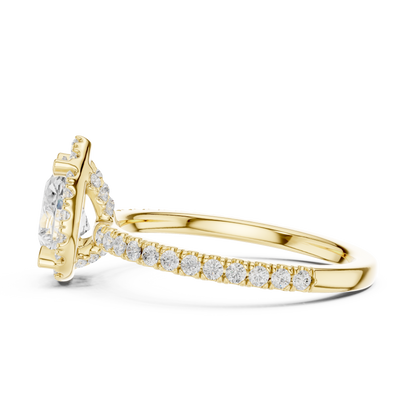 Round Halo Lab Grown Diamond Ring