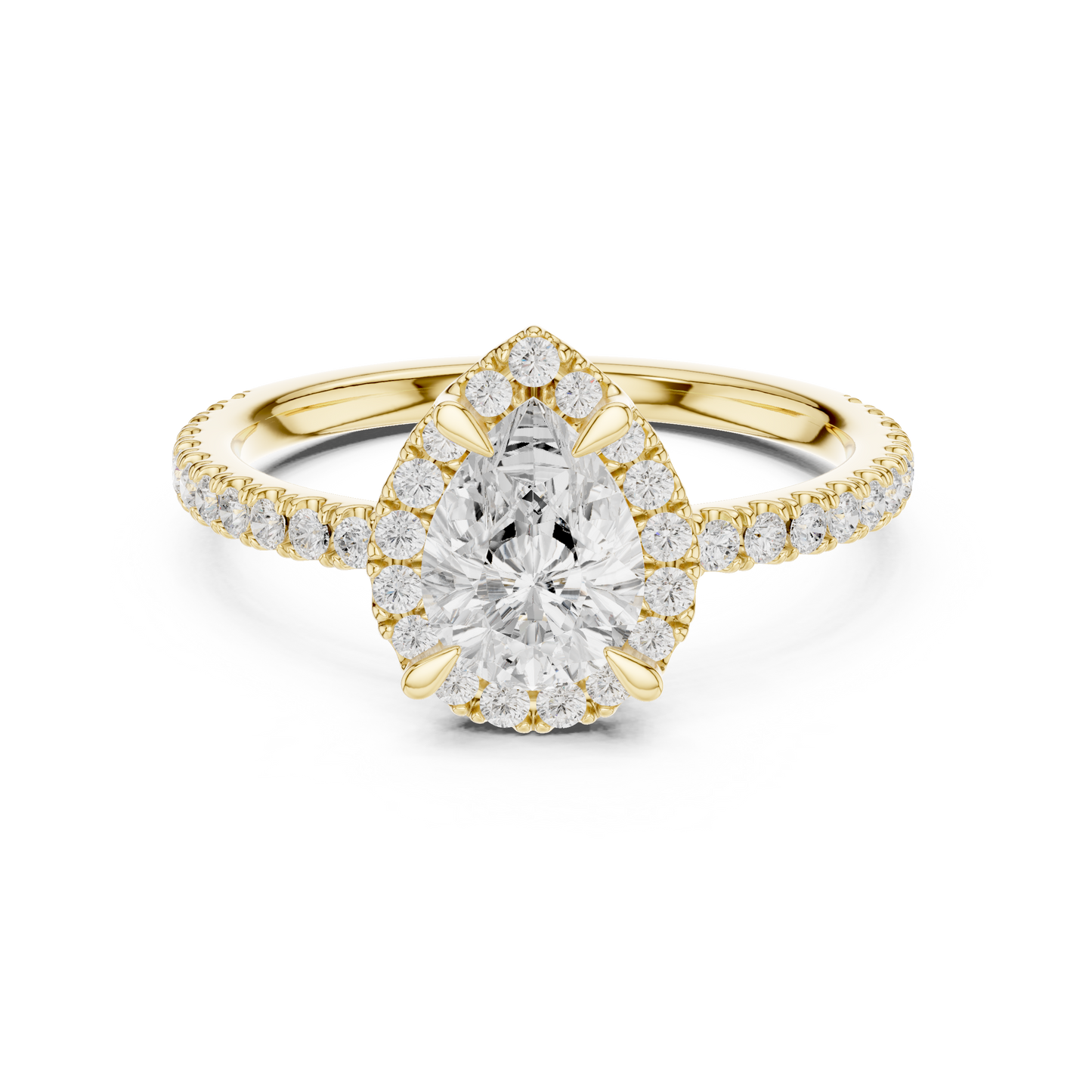 Round Halo Lab Grown Diamond Ring