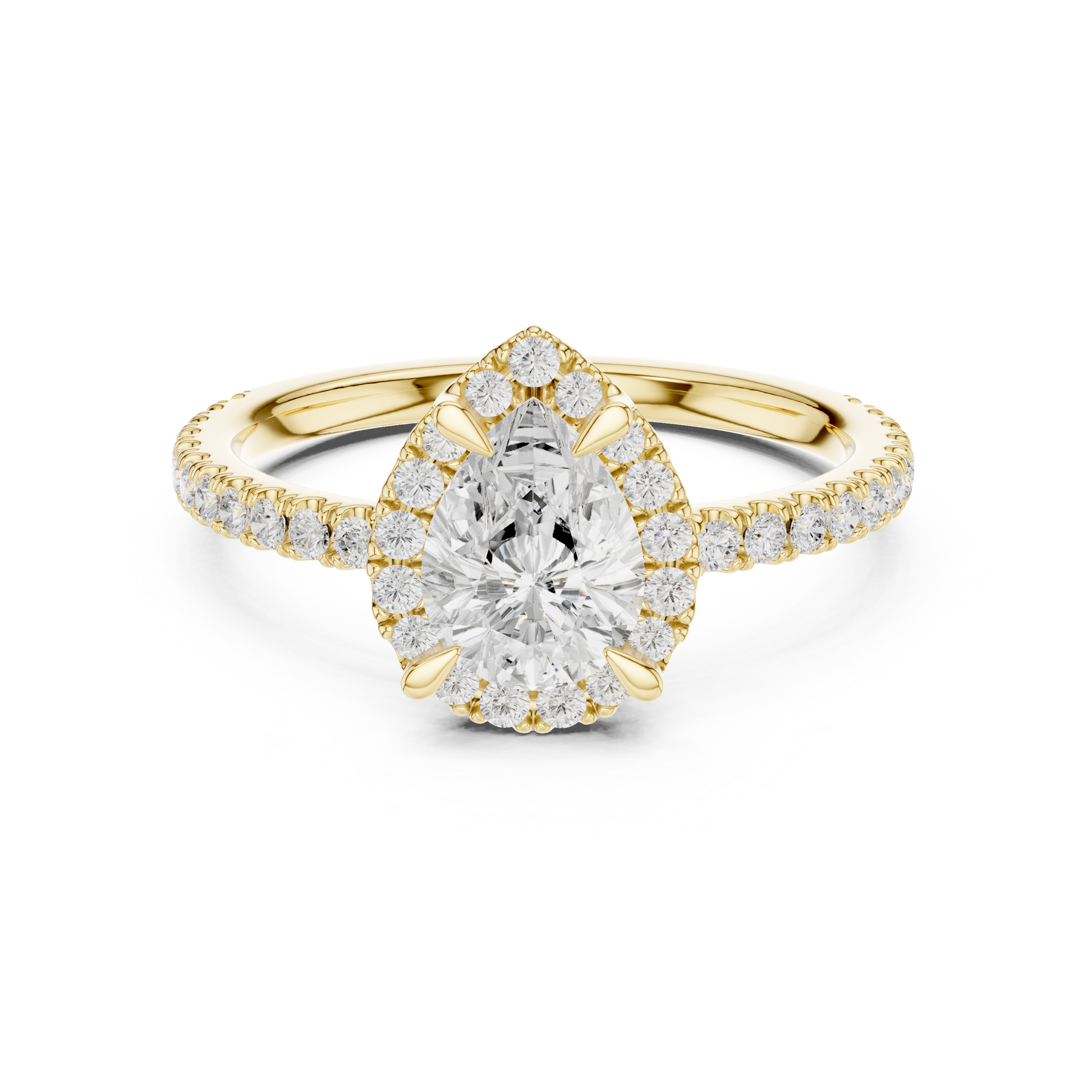 Round Halo Lab Grown Diamond Ring