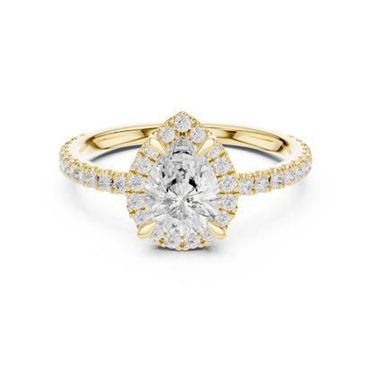 Round Halo Lab Grown Diamond Ring