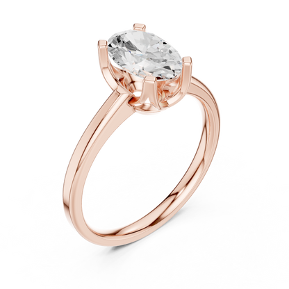 Oval Solitaire Lab Grown Diamond Ring