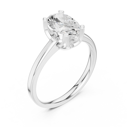 Oval Solitaire Lab Grown Diamond Ring