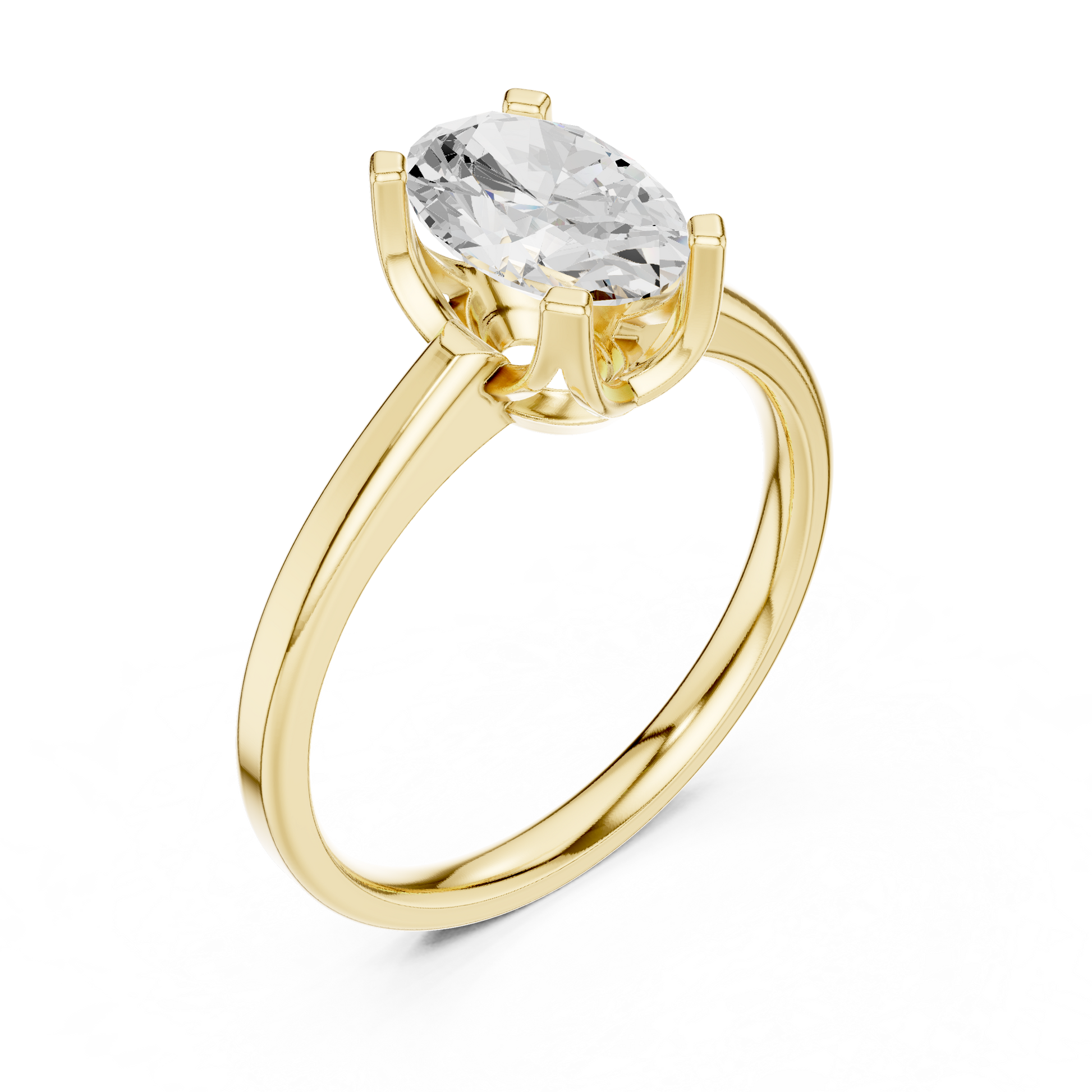 Oval Solitaire Lab Grown Diamond Ring