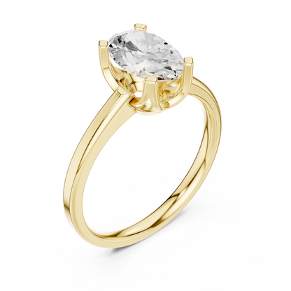 Oval Solitaire Lab Grown Diamond Ring
